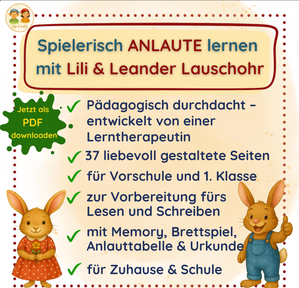 Mein Anlaut-Abenteuer – Mit Leo & Lotti spielerisch lesen lernen