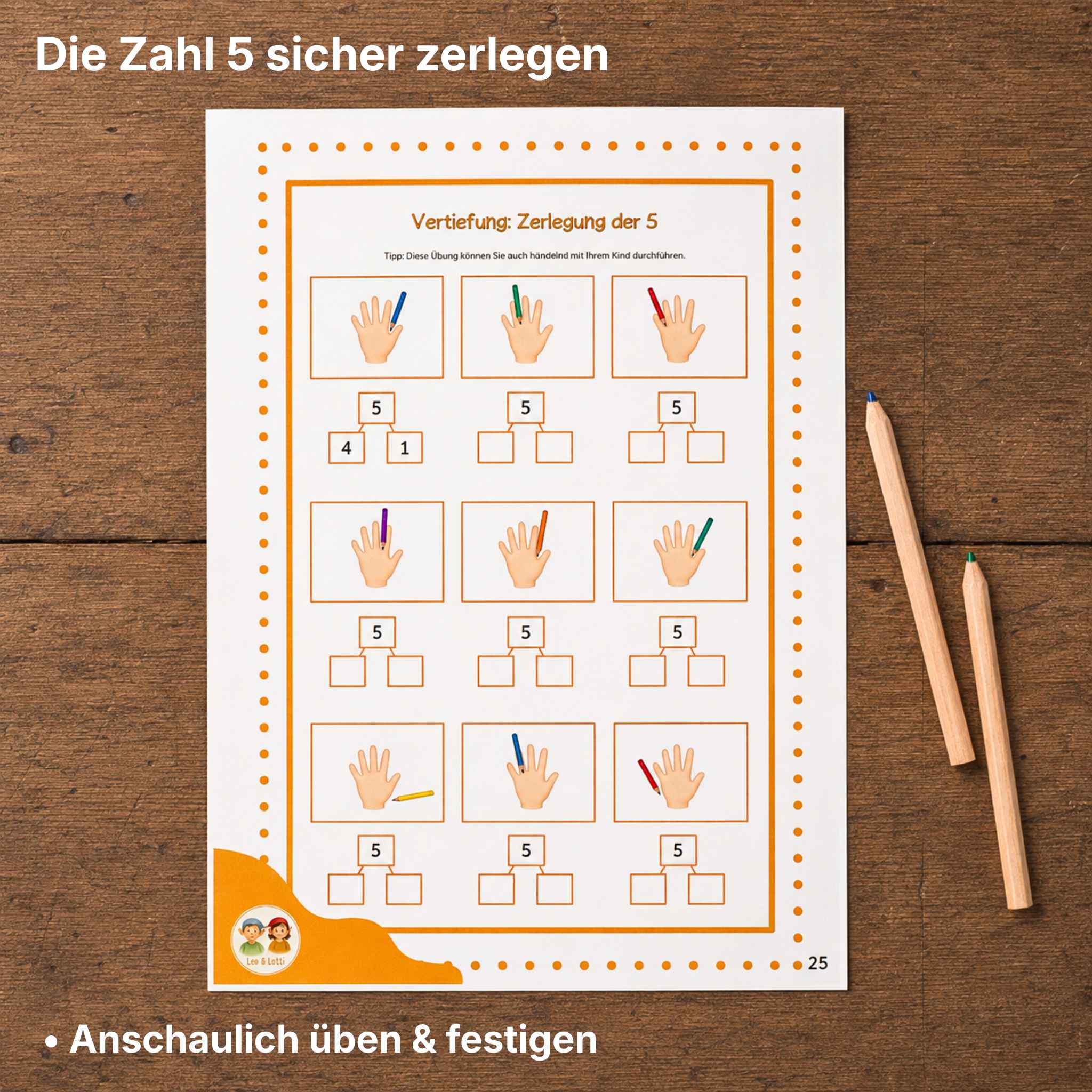 Karl Kniffls Zahlzerlegung bis 10 • Vorbereitung für sicheres Plus- und Minusrechnen
