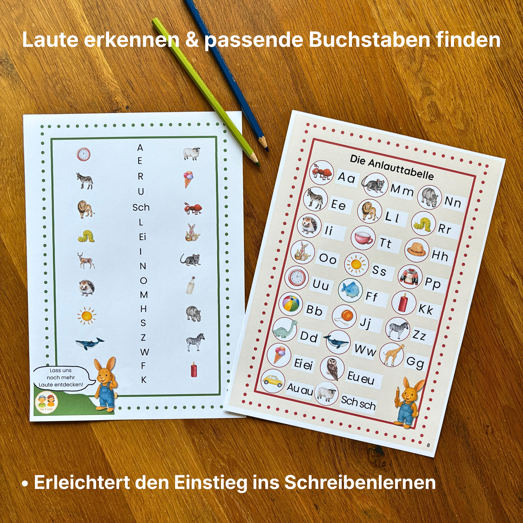 Heft 1: Anlaute • Unterstützt das sichere Hören und Unterscheiden von Lauten.