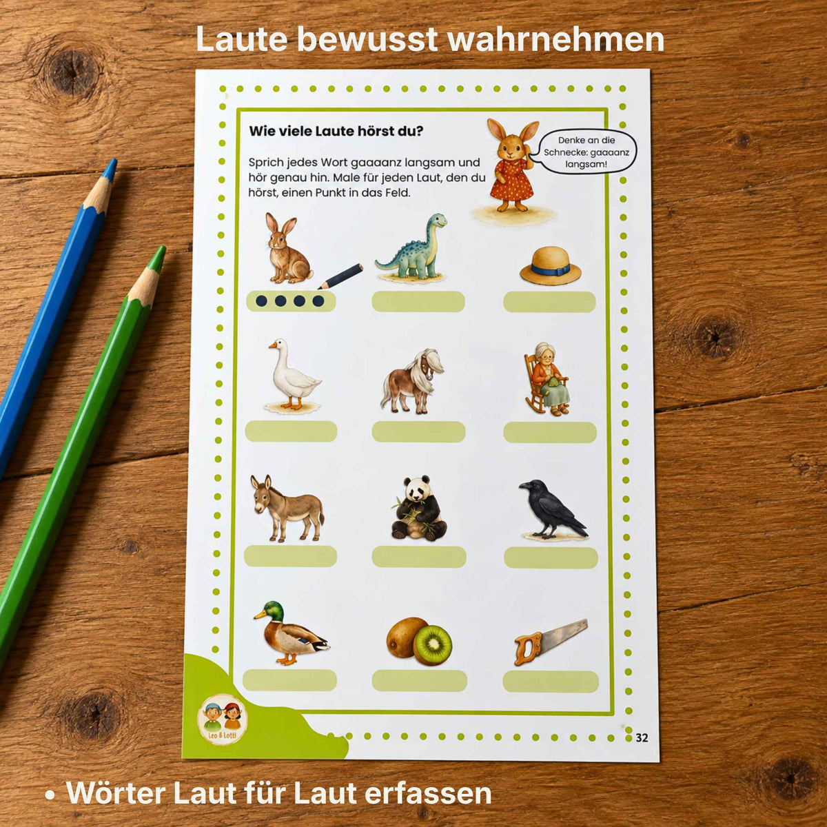 Heft 5: Lilis Lautezauber • Fördert das sichere Erkennen und Unterscheiden einzelner Laute in Wörtern