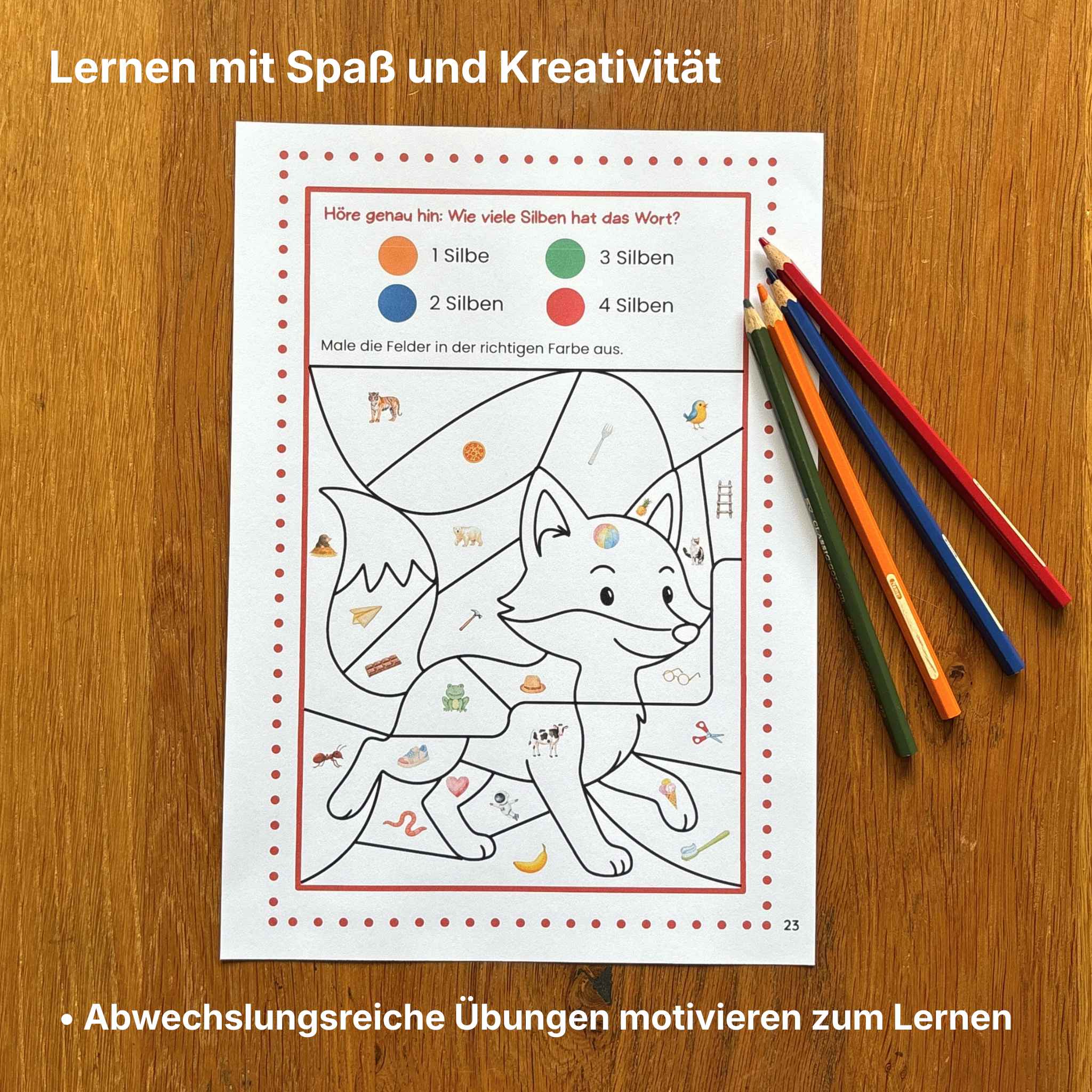 Heft 4: Wortlängen • Entwickelt das Gefühl für Wortlängen und Silben.