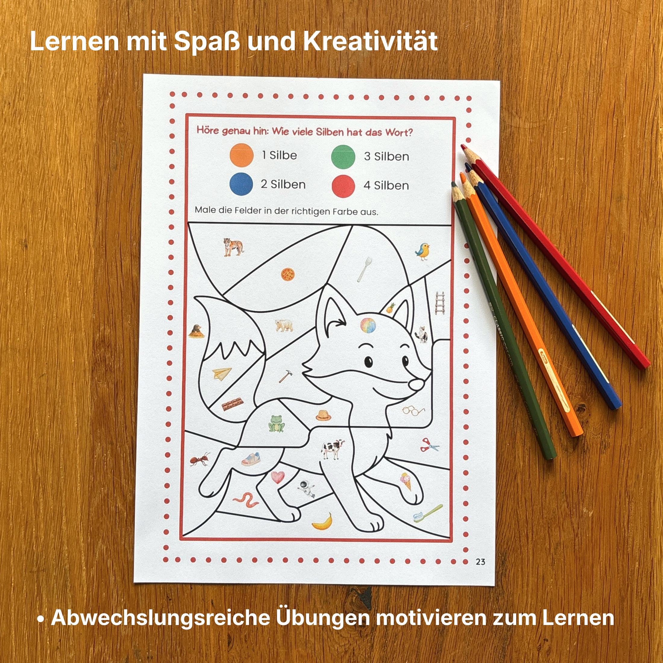 Heft 4: Wortlängen • Entwickelt das Gefühl für Wortlängen und Silben.
