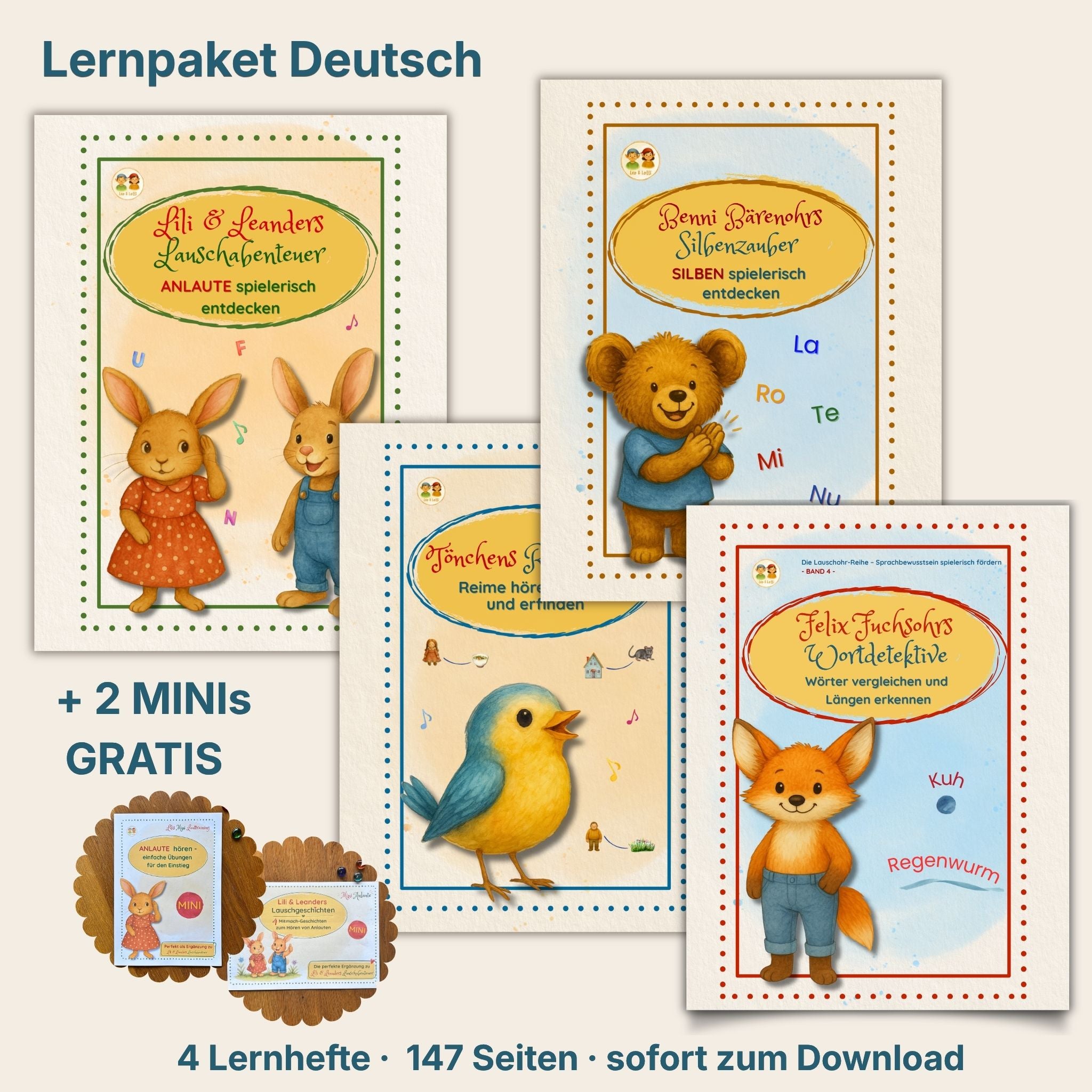 Lernpaket Deutsch • Wichtige Grundlagen für Lesen & Schreiben