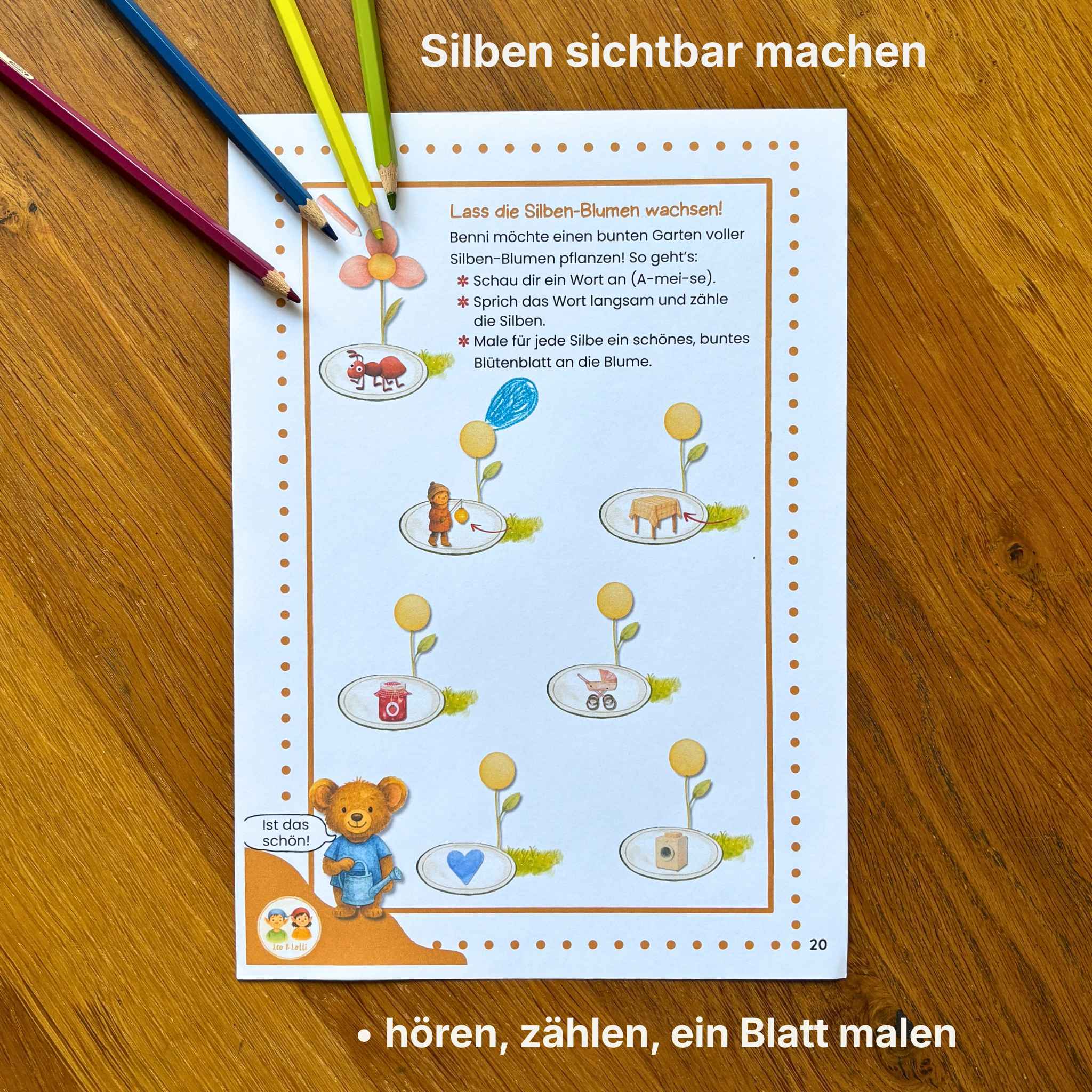Lernpaket: Silben & Wortlängen • Wörter hören, gliedern und vergleichen