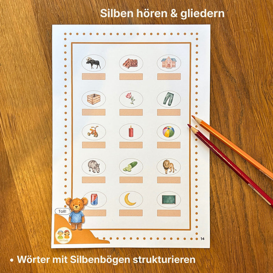 Heft 3: Silben • Stärkt das Gefühl für Sprachrhythmus und Wortaufbau.