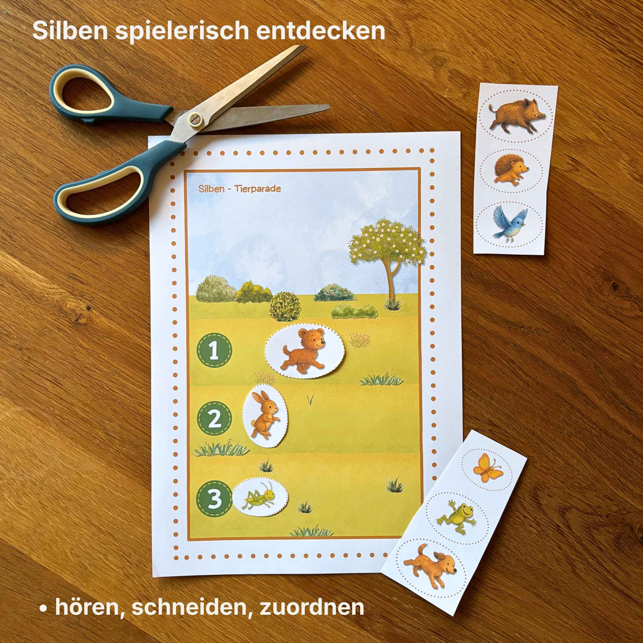 Lernpaket: Silben & Wortlängen • Wörter hören, gliedern und vergleichen