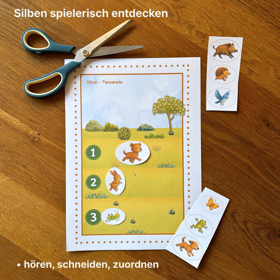 Heft 3: Silben • Stärkt das Gefühl für Sprachrhythmus und Wortaufbau.