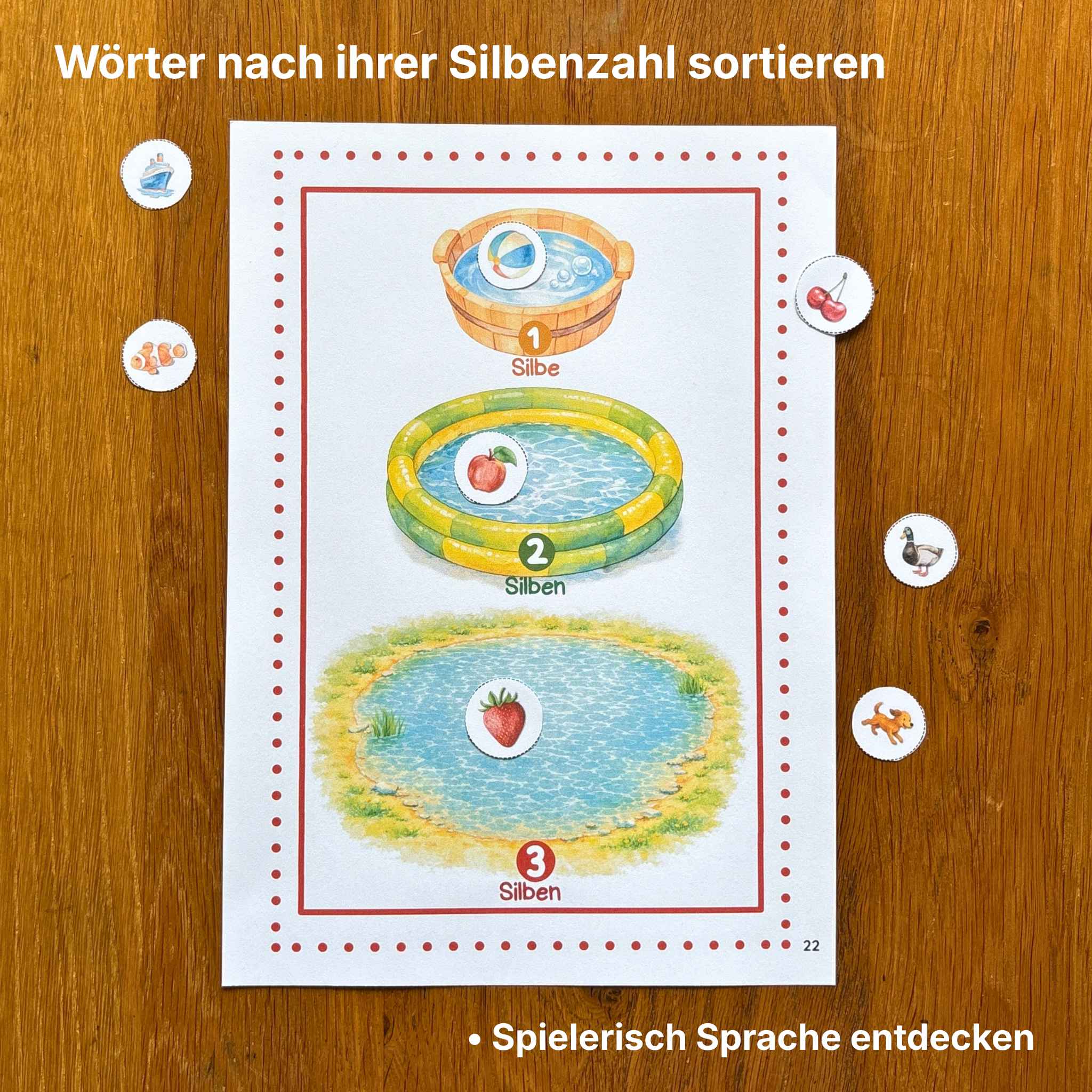 Lernpaket: Silben & Wortlängen • Wörter hören, gliedern und vergleichen